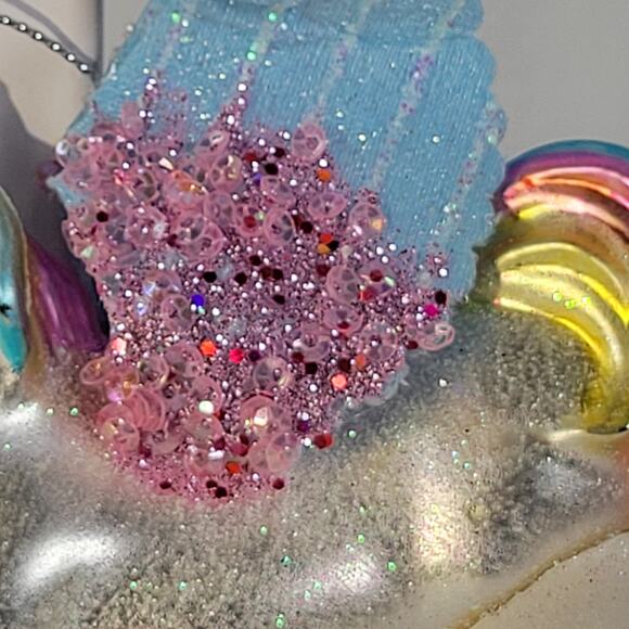 2017 Glass Unicorn Ornament Multicolor Wings Christmas Decoration - Picture 6 of 14